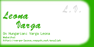 leona varga business card